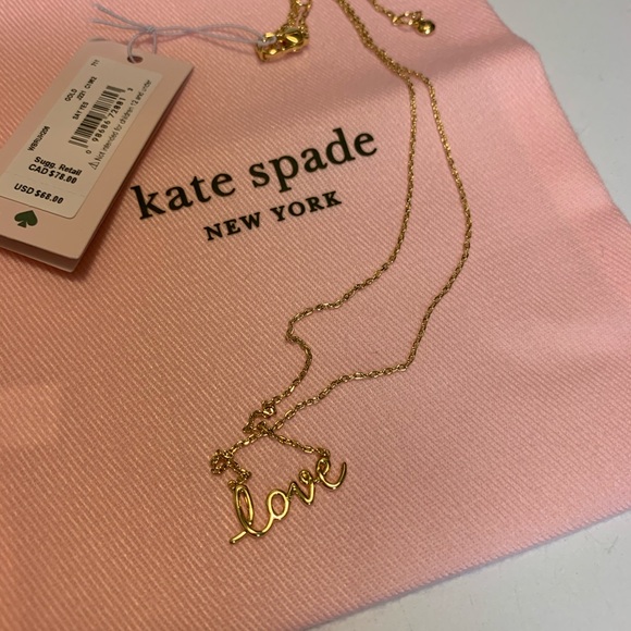 Kate ♠️ Spade ♠️ “Love” Gold Necklace - Picture 4 of 6